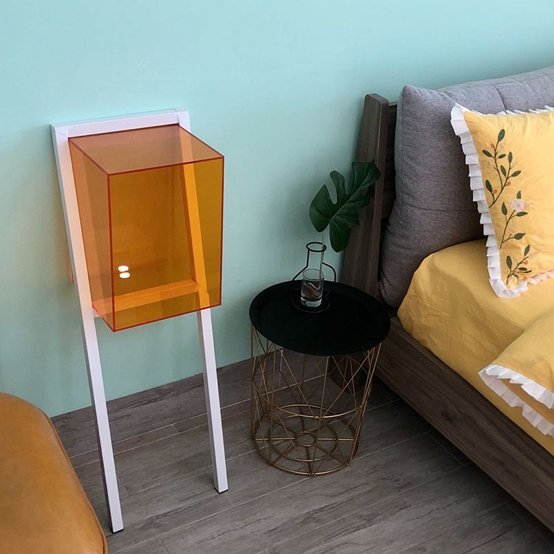 Contemporary Geometric Bookshelf Acrylic Bookshelf,11.8"L x 9.4"W x 35.4"H Clearhalo 'Bookcases' 'furn' 'furn_bookcases' 'Furniture' 'furniture_bookcases' 'kitchen' 'kitchen_bookcases' 'Living Room Furniture' 'Office Furniture' 1200x1200_42574843-830c-4b61-afad-adca250a3af6