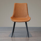 Glam Style Faux Leather Side Chairs Solid Back Armless Dining Chair for Home Use Clearhalo ' kitchen&dining_furn' 'Dining Chairs' 'Dining Tables & Seating' 'dining_chair' 'furn' 'furn_dining_chair' 'Furniture' 'furniture_dining_chair' 'Kitchen & Dining Furniture' 'kitchen' 1200x1200_4257cc7f-0db1-4a9a-9c40-19eeb07e0e4f