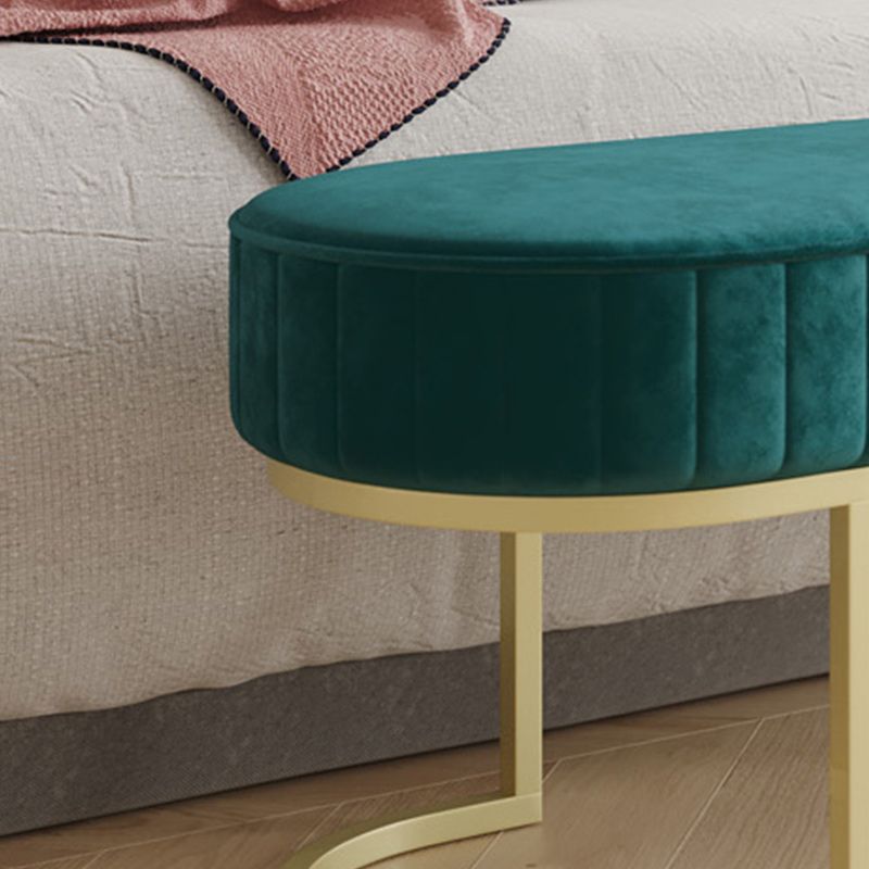 Modern Faux Leather Bench Oval Foam Bench with Legs for Home Office Clearhalo 'Benches' 'Chairs & Seating' 'furn' 'furn_benches' 'Furniture' 'Living Room Furniture' 1200x1200_42581564-dd77-414e-abdd-327231c2c368