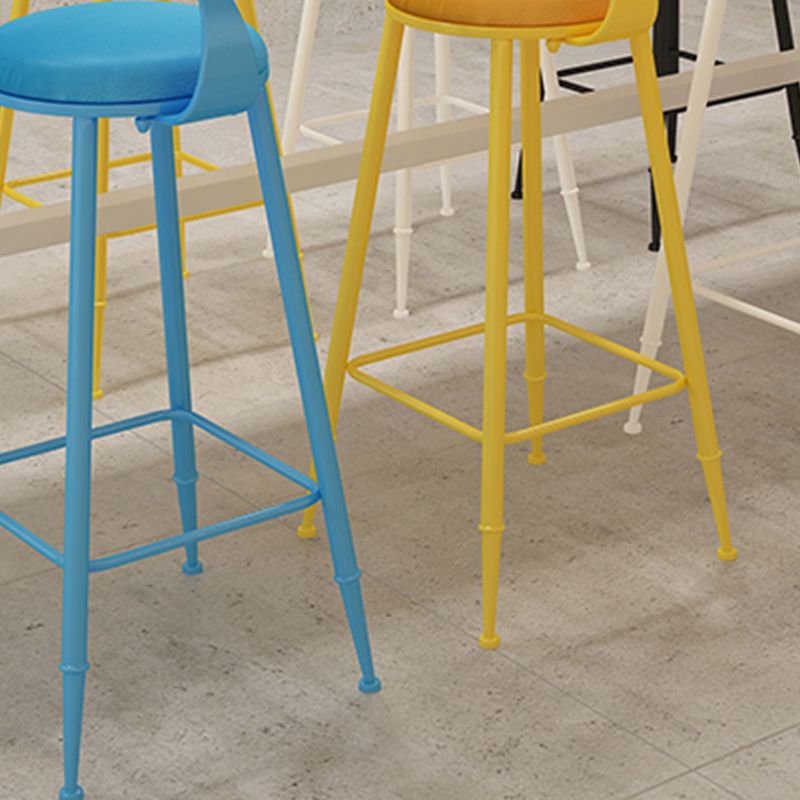 Industrial Dessert Shop Low Back Stool Matte Finish Upholstered Bar Stools Clearhalo 'Bar Furniture' 'Bar Stools' 'bar_stools' 'furn' 'furn_bar_stools' 'Furniture' 'furniture_bar_stools' 'Kitchen & Dining Furniture' 1200x1200_42599c5e-f82c-408c-b3fd-630dc3189da8
