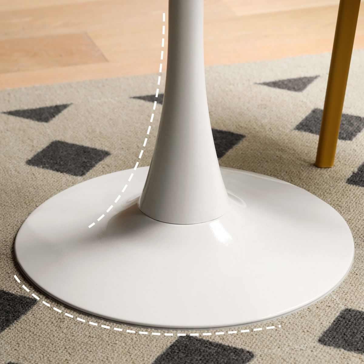 White Round Dining Table Stone Top Dining Table with Tulip Base Clearhalo 'Dining Tables & Seating' 'Dining Tables' 'dining_table' 'furn' 'furn_dining_table' 'Furniture' 'Kitchen & Dining Furniture' 1200x1200_425aeced-97e2-4121-9237-f7de78ac2a39