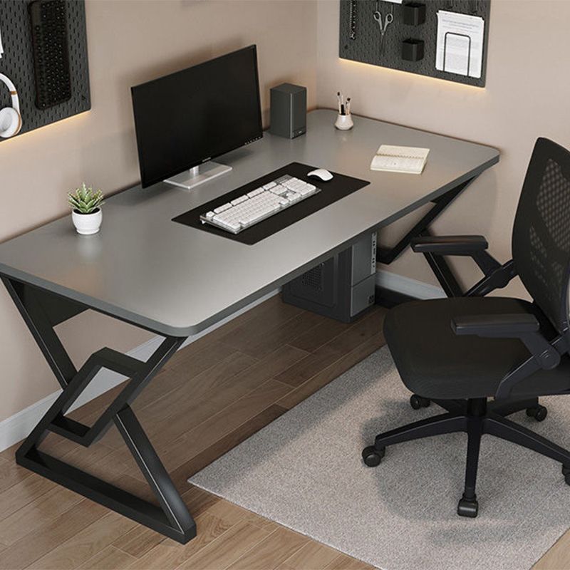 23.62 "W Moderne Office Desk Antique Finish Computer Desk met metalen benen