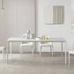 Metal Contemporary Rectangular Dining Table White Sintered Stone Top Table with Legs Clearhalo 'Dining Tables & Seating' 'Dining Tables' 'dining_table' 'Furniture' 'furniture_dining_table' 'Kitchen & Dining Furniture' 'kitchen' 'kitchen_dining_table' 1200x1200_425baaf6-2d4b-4e43-89bb-8a5cdd660f86
