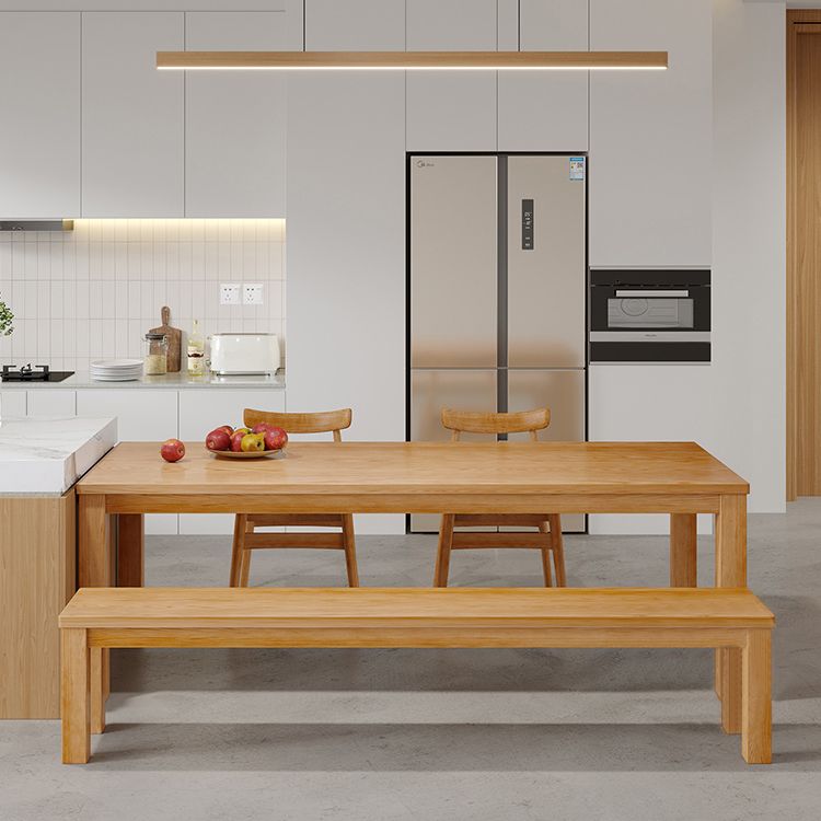 Modern Style Dining Table Rectangle Wood Dining Table with 3 legs Clearhalo 'Dining Tables & Seating' 'Dining Tables' 'dining_table' 'furn' 'furn_dining_table' 'Furniture' 'furniture_dining_table' 'Kitchen & Dining Furniture' 'kitchen' 'kitchen_dining_table' 1200x1200_425c0b76-0da1-42bc-bfd2-42744abb7f12