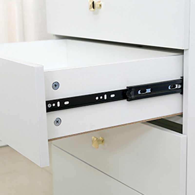 15.75 inch Wide Wood  Accent Chest with Drawers Metal Straight Legs