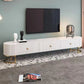 Eigentijdse TV-console met gesloten opbergruimte Witte steen TV-standaardconsole voor woonkamer