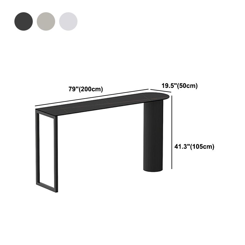 Modern Marble Pub Table with Specialty Table Top Double Pedestal Table- 41.3" H Clearhalo 'Bar Furniture' 'Bar Tables' 'bar_tables' 'furn' 'furn_bar_tables' 'Furniture' 'furniture_bar_tables' 'Kitchen & Dining Furniture' 1200x1200_4260a3c5-e938-47fa-bf94-047dee7fed8d