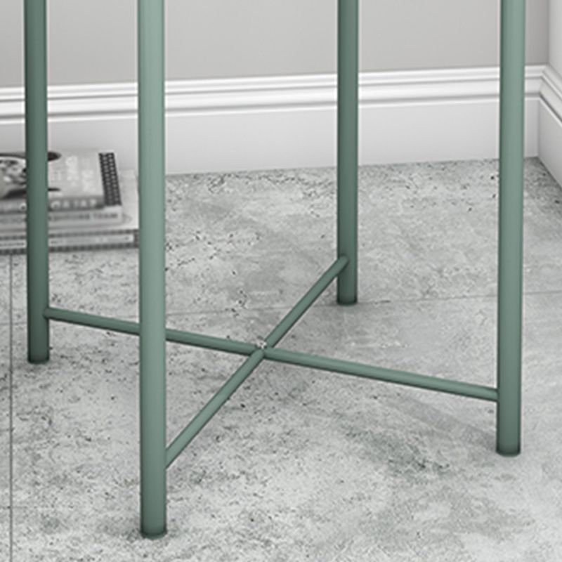 4 Legs Base Design Carbon Steel White/green/black/yellow Round Side Table