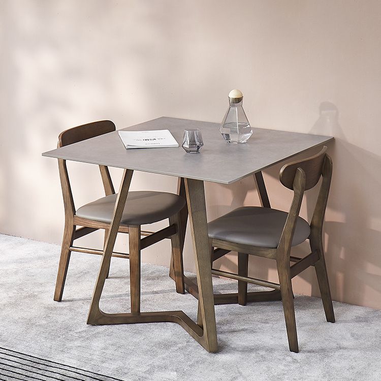 Square Grey Tone Dining Table Sintered Stone Table Industrial with Double Pedestal Clearhalo ' dining_table' 'Dining Tables & Seating' 'Dining Tables' 'furn' 'furn_dining_table' 'Furniture' 'furniture_dining_table' 'Kitchen & Dining Furniture' 'kitchen&dining_furn' 'kitchen' 'kitchen_dining_table' 1200x1200_4264abed-3611-4832-b1b1-7b10e9858ab9