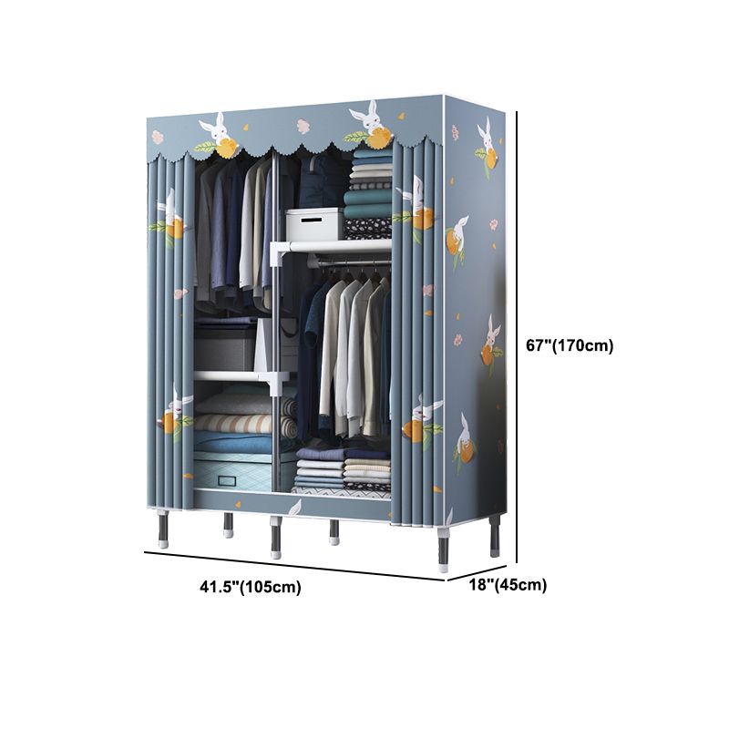 Hedendaagse stijl Garderobe Metal 1-deurs Garderobe Closet voor thuis