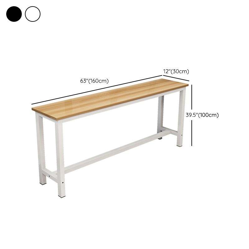 Metal and Wood Rectangular Table, Modern Style Home Living Room Kitchen Bar Table Clearhalo 'Bar Furniture' 'Bar Tables' 'bar_tables' 'furn' 'furn_bar_tables' 'Furniture' 'Kitchen & Dining Furniture' 1200x1200_42666bf7-d3c5-4187-ae82-e265c14217b2