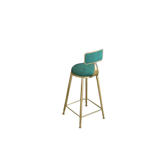 Tabouret de salle à manger bas du dos basé de bar contemporain avec base en métal