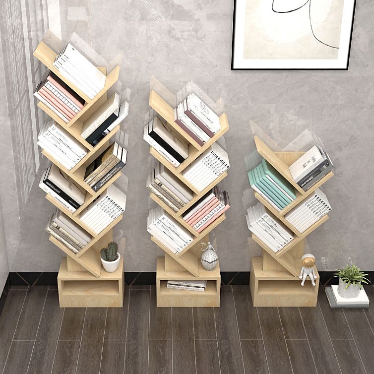 Contemporary Style Geometric Bookcase Vertical Closed Back Book Shelf Clearhalo 'Bookcases' 'furn' 'furn_bookcases' 'Furniture' 'furniture_bookcases' 'Office Furniture' 1200x1200_42688b4f-7661-49ab-a6cc-46cb9705b75f