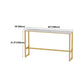 Glam Rectangle Faux Marble Pub Bar Table Gold Iron Bar Dining Table with Trestle Pedestal Clearhalo 'Bar Furniture' 'Bar Tables' 'bar_tables' 'furn' 'furn_bar_tables' 'Furniture' 'furniture_bar_tables' 'Kitchen & Dining Furniture' 'kitchen&dining_furn' 'kitchen' 1200x1200_42690543-06d8-46b6-ad11-cd94f4e1c3e1