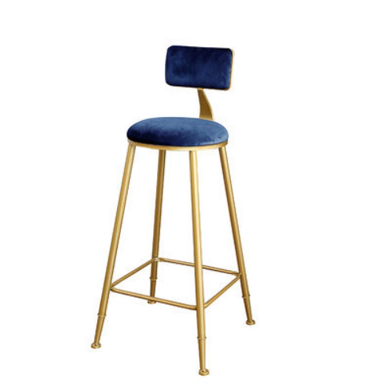 Glam Upholstered Bar Stools Footrest Backrest Coffee Shop Counter Bar Stool Clearhalo 'Bar Furniture' 'Bar Stools' 'bar_stools' 'furn' 'furn_bar_stools' 'Furniture' 'Kitchen & Dining Furniture' 1200x1200_42690a76-5911-4ee2-98b9-d1aaecfb083e