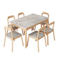 White Top Dinette Table with Wooden Legs Modern Dining Table for Home Clearhalo 'Dining Tables & Seating' 'Dining Tables' 'dining_table' 'furn' 'furn_dining_table' 'Furniture' 'Kitchen & Dining Furniture' 1200x1200_42693436-c7f0-4847-93c0-242f7a1729a8