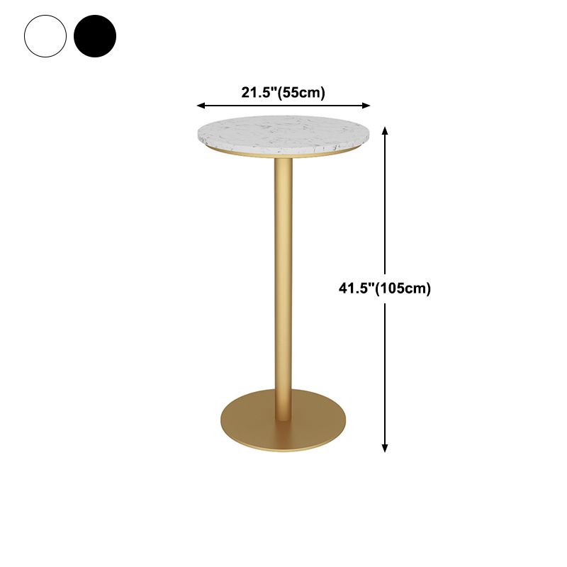 Glam Style Marble Top Counter Table Gold Base Bar Table for Living Room 42-inch Height Clearhalo 'Bar Furniture' 'Bar Tables' 'bar_tables' 'furn' 'furn_bar_tables' 'Furniture' 'furniture_bar_tables' 'Kitchen & Dining Furniture' 'kitchen&dining_furn' 'kitchen' 1200x1200_4269e35b-3ec7-4450-9632-d374c25d2046