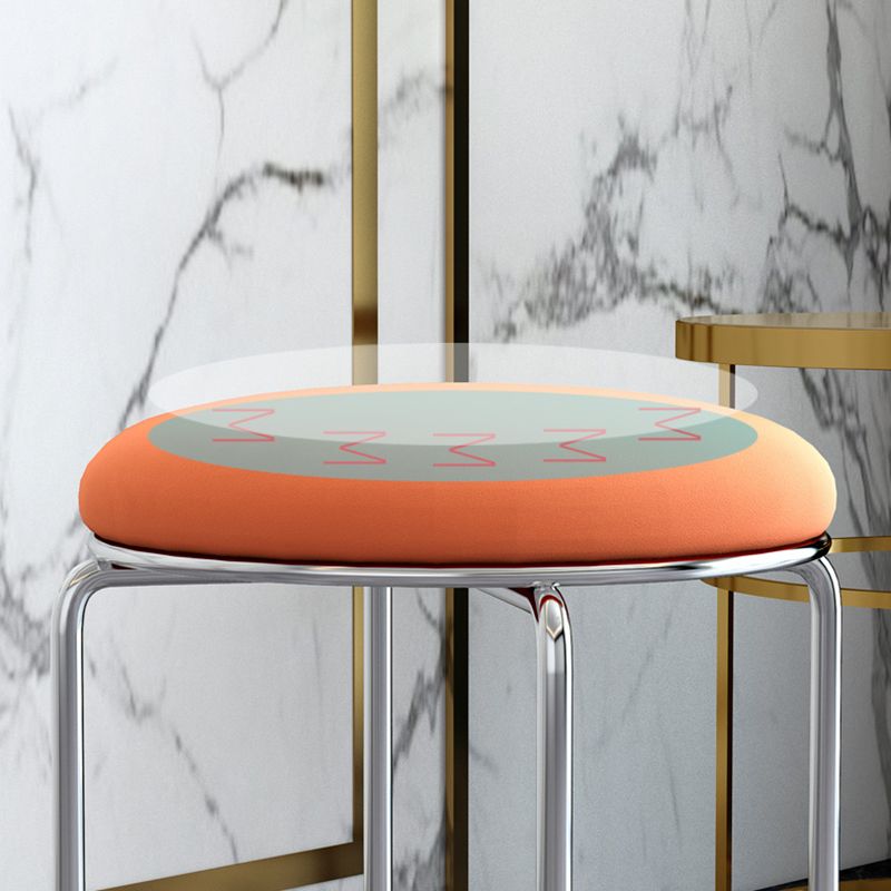 Contemporary Standard Ottoman Velvet Scratch Resistant Whole Colored Round Ottoman Clearhalo 'furn' 'furn_ottomans_poufs' 'Furniture' 'Living Room Furniture' 'Ottomans & Poufs' 'ottomans_poufs' 1200x1200_426ac26b-4878-4e0c-9d11-dac7e4398593