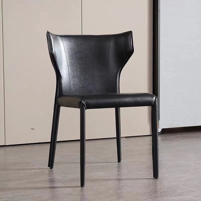 Contemporary Leather Dining Chair Wingback Side Chair for Restaurant Use Clearhalo 'Dining Chairs' 'Dining Tables & Seating' 'dining_chair' 'furn' 'furn_dining_chair' 'Furniture' 'Kitchen & Dining Furniture' 1200x1200_426ba8a8-bfe2-46cc-b608-d0b41a43748e