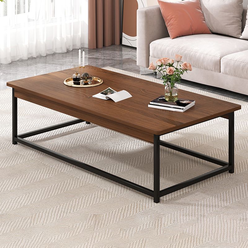 Frame Base Rectangular Modern Style Wood Table Metal Bottom Frame Coffee Table Clearhalo 'Coffee & Accent Tables' 'Coffee Tables' 'coffee_tables' 'furn' 'furn_coffee_tables' 'Furniture' 'Living Room Furniture' 1200x1200_426c31ac-5437-4608-9b8d-9bd56f38c36c