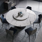 Contemporary Style Marble Table Round Pedestal Base Dining Table with Turntable Clearhalo ' dining_table' 'Dining Tables & Seating' 'Dining Tables' 'furn' 'furn_dining_table' 'Furniture' 'furniture_dining_table' 'Kitchen & Dining Furniture' 'kitchen&dining_furn' 'kitchen' 'kitchen_dining_table' 1200x1200_426c7cc1-6714-4306-979d-14187f0f06e5