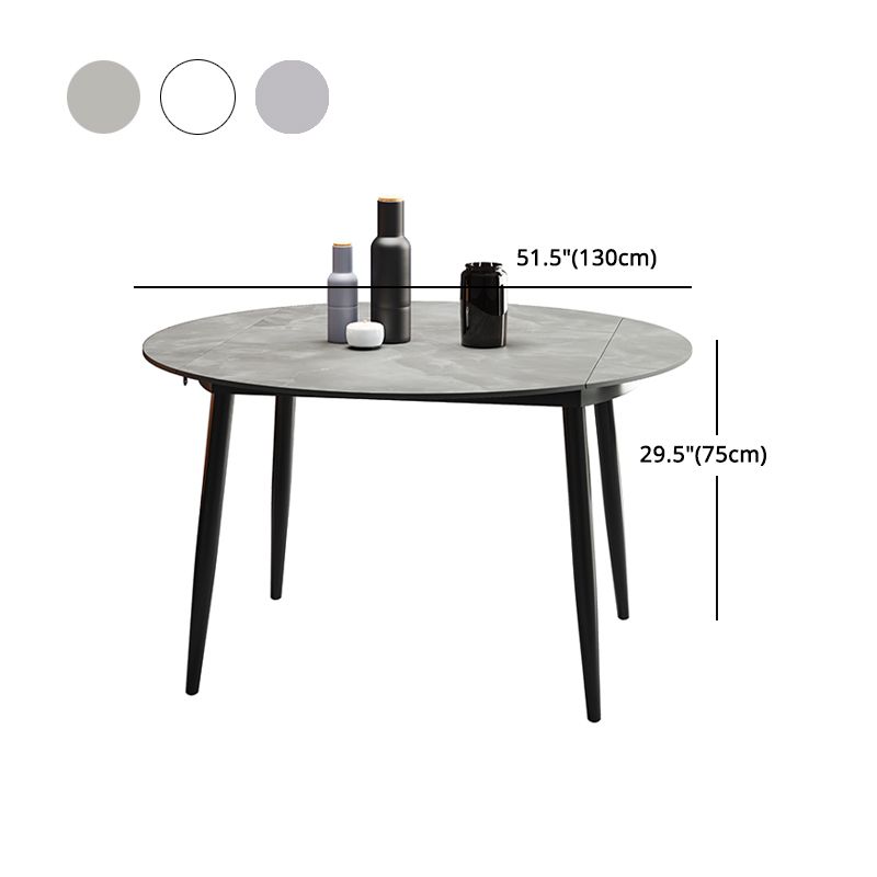Modern 1/3/4/5/7 Pieces Dining Sintered Stone Dining Table Set with Metal Legs for Home Clearhalo 'Dining Room Sets' 'Dining Tables & Seating' 'dining_room_set' 'furn' 'furn_dining_room_set' 'Furniture' 'furniture_dining_room_set' 'Kitchen & Dining Furniture' 'kitchen&dining_furn' 'kitchen' 1200x1200_426caf9e-4088-4759-a153-d50a71a4e76a