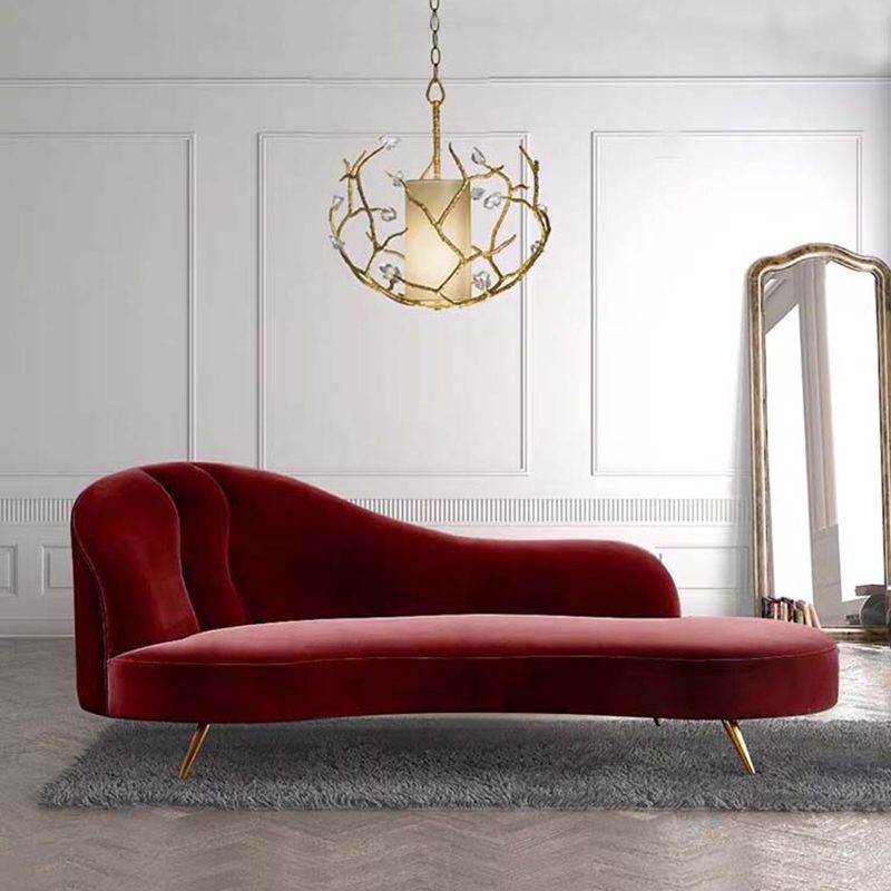 Glam Chaise Lounge Couch Rolled Arm Chaise Lounge for Bedroom Clearhalo 'Chairs & Seating' 'Chaise Lounge' 'chaise_lounge' 'furn' 'furn_chaise_lounge' 'Furniture' 'Living Room Furniture' 1200x1200_426f3498-c9b3-4a64-8741-dd03f3bc29c1
