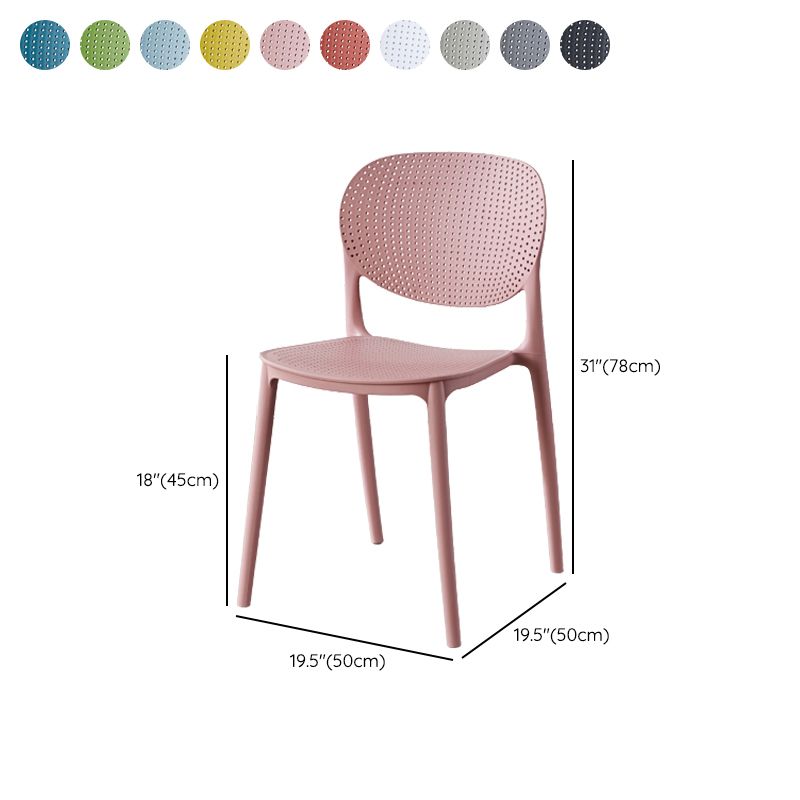 Contemporary Style Open Back Plastic Home Use Dining Side Chair Clearhalo 'Dining Chairs' 'Dining Tables & Seating' 'dining_chair' 'furn' 'furn_dining_chair' 'Furniture' 'Kitchen & Dining Furniture' 1200x1200_427198d4-9896-4f1b-bc83-bdc2e2579e41