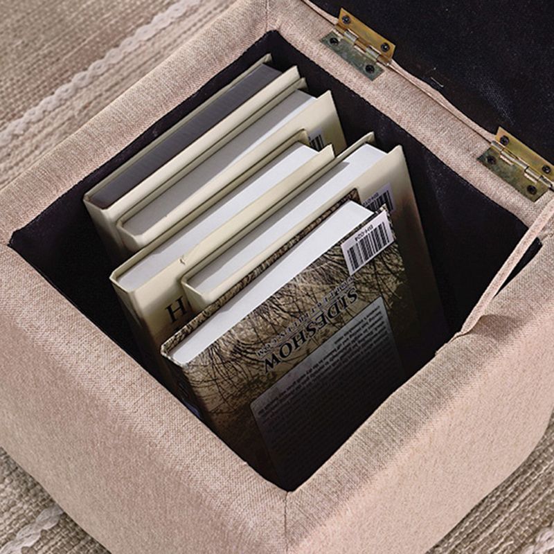 Mid-Century Modern Pouf Ottoman Faux Leather Tufted Square Ottoman with Storage Clearhalo 'furn' 'furn_ottomans_poufs' 'Furniture' 'Living Room Furniture' 'Ottomans & Poufs' 'ottomans_poufs' 1200x1200_4271e18b-6693-4f31-9fe1-d4a2421c39a8