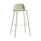 Plastique en plastique contemporain tabouret de comptoir en plastique Rectangle siège avec des jambes en fer