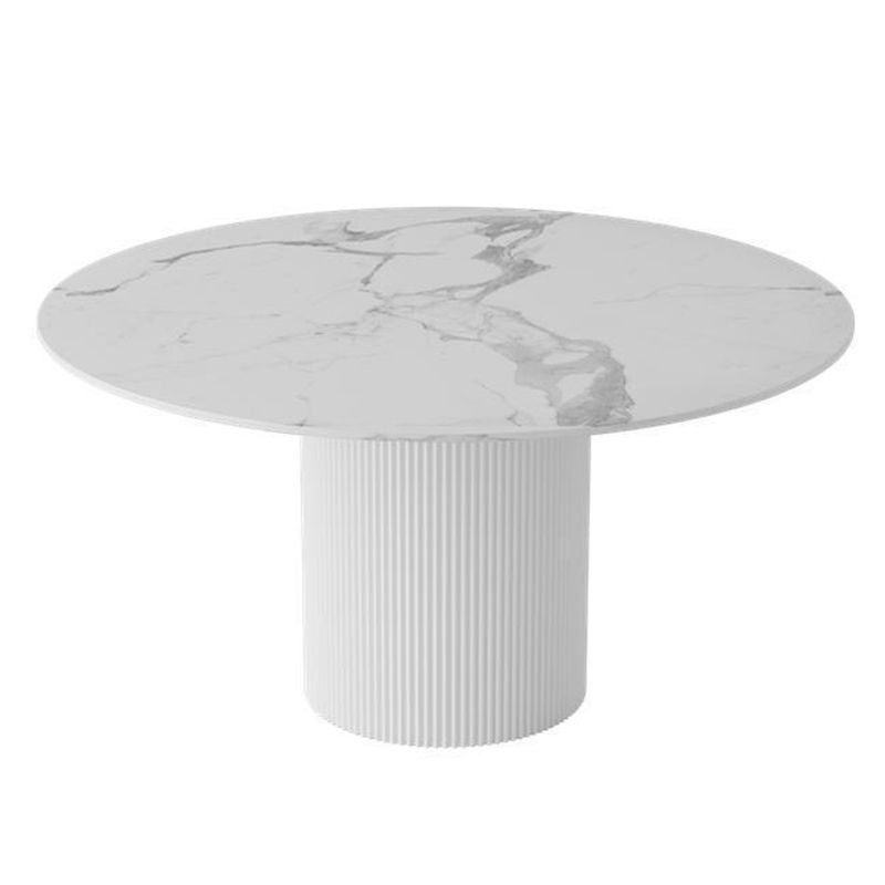 Moderno 1/4/5/7 pezzi da pranzo set rotondo tavolo da pranzo in pietra per cucina