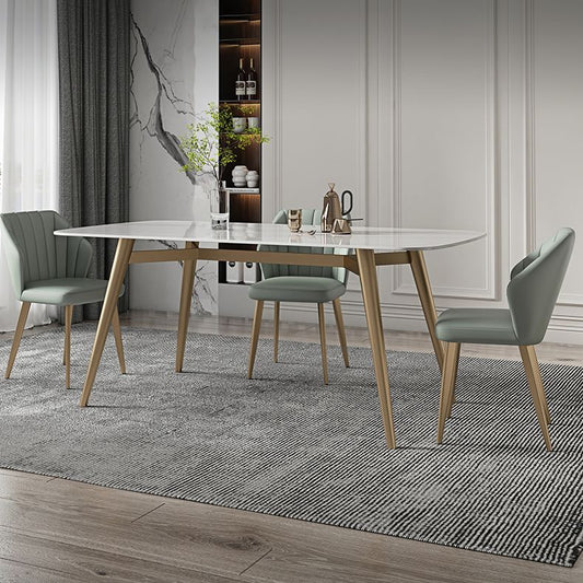 Contemporary Table Dining Set with Sintered Stone Table and Upholstered Chairs Clearhalo 'Dining Room Sets' 'Dining Tables & Seating' 'dining_room_set' 'furn' 'furn_dining_room_set' 'Furniture' 'furniture_dining_room_set' 'Kitchen & Dining Furniture' 'kitchen&dining_furn' 'kitchen' 1200x1200_4277403c-d3f8-41f0-b2a0-d0decc6173b1