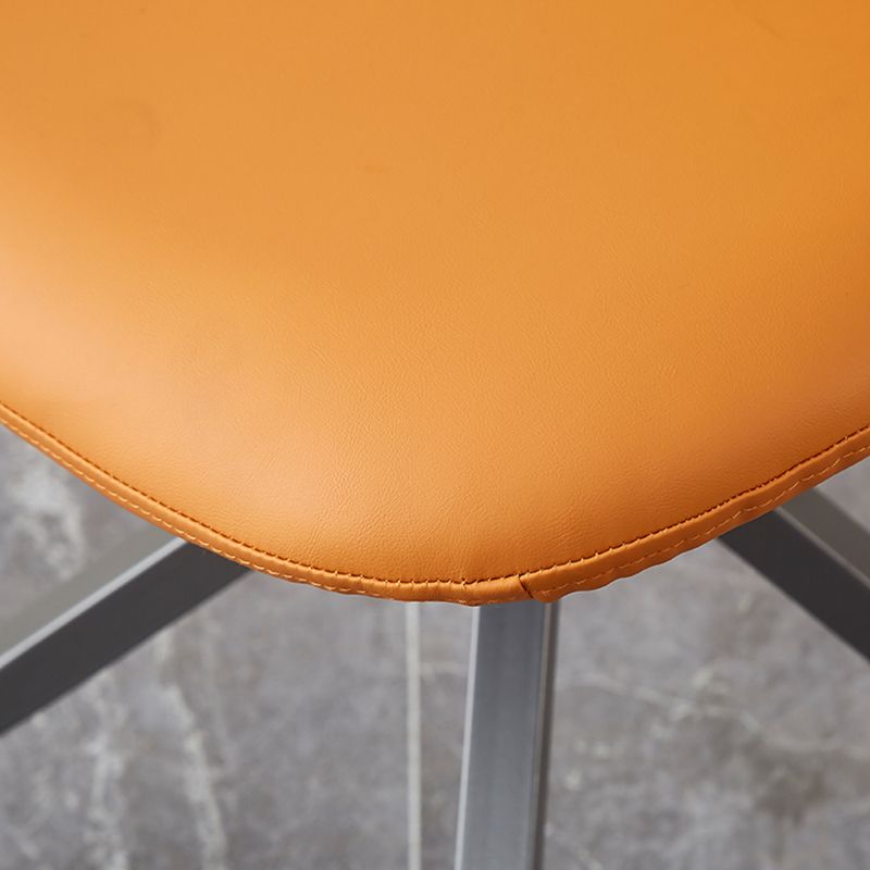 Contemporary Metal Dining Armless Chair Swivel Side Chair for Home Use Clearhalo ' kitchen&dining_furn' 'Dining Chairs' 'Dining Tables & Seating' 'dining_chair' 'furn' 'furn_dining_chair' 'Furniture' 'furniture_dining_chair' 'Kitchen & Dining Furniture' 'kitchen' 1200x1200_42776e04-c204-4cbf-80a5-7e36e0fd2285