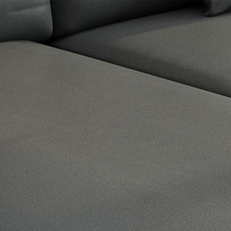 Modern Fabric Sectional Sofa 33.46"High Sloped Arms Sectionals with Storage, Grey Clearhalo 'furn' 'furn_sectionals' 'Furniture' 'furniture_sectionals' 'kitchen' 'kitchen_sectionals' 'Living Room Furniture' 'Sectionals' 1200x1200_427987c5-efcf-47da-8637-6be3b648a202