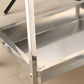 Moderno carrello da cucina in metallo in metallo aperto carrello da cucina in argento
