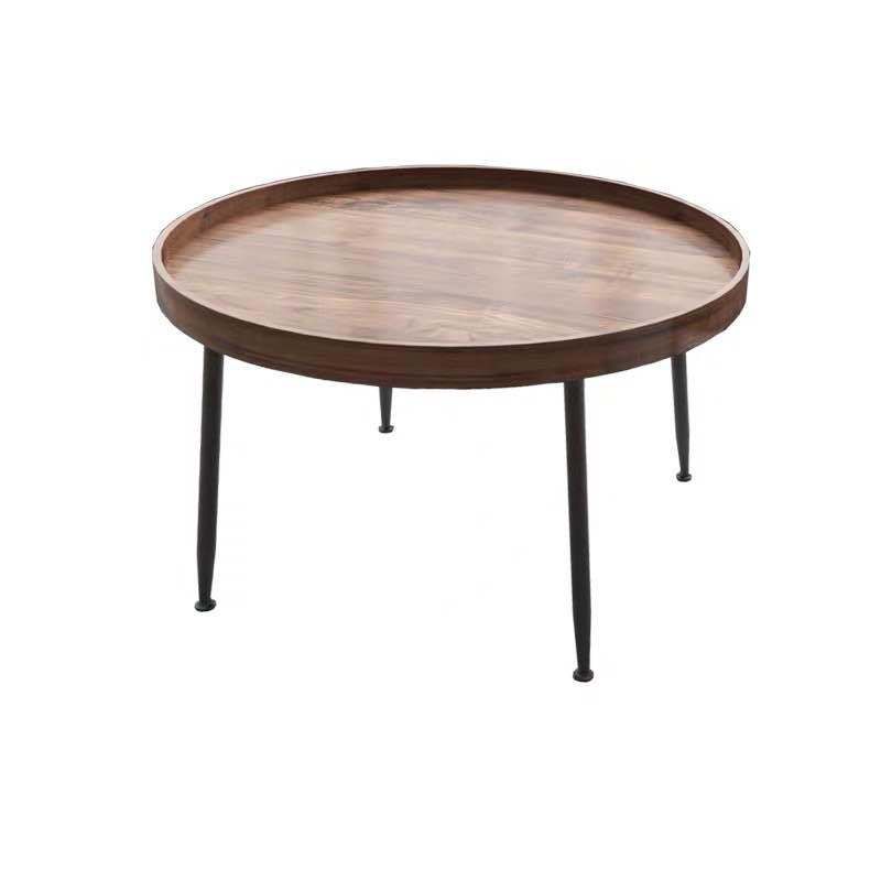 Metal and Wood Coffee Table Tray Top Cocktail Table with 4 Legs Clearhalo 'Coffee & Accent Tables' 'Coffee Tables' 'coffee_tables' 'furn' 'furn_coffee_tables' 'Furniture' 'Living Room Furniture' 1200x1200_4279ddd6-e704-4811-b87e-4e5f4dac201c