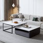 Square Marble Coffee Table Coffee 2 Nesting Coffee Table Set Modern Cocktail Table Clearhalo 'Coffee & Accent Tables' 'Coffee Tables' 'coffee_tables' 'furn' 'furn_coffee_tables' 'Furniture' 'furniture_coffee_tables' 'Living Room Furniture' 1200x1200_427af7cb-89a3-4597-8e5d-79cfb37d87e6