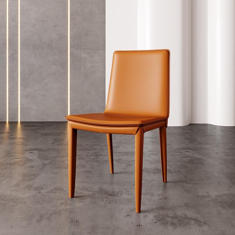 Sedia da pranzo in pelle sedia imbottita parsons per sala da pranzo