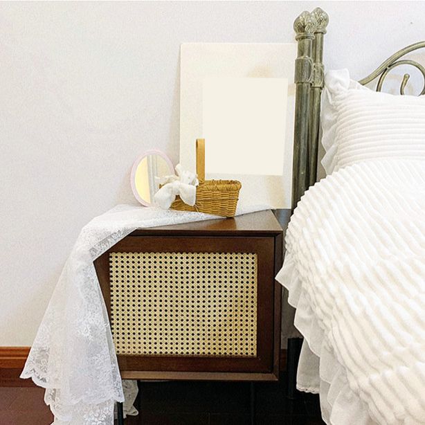 Modern bedkast vast hout accent tafel nachtkastje met benen