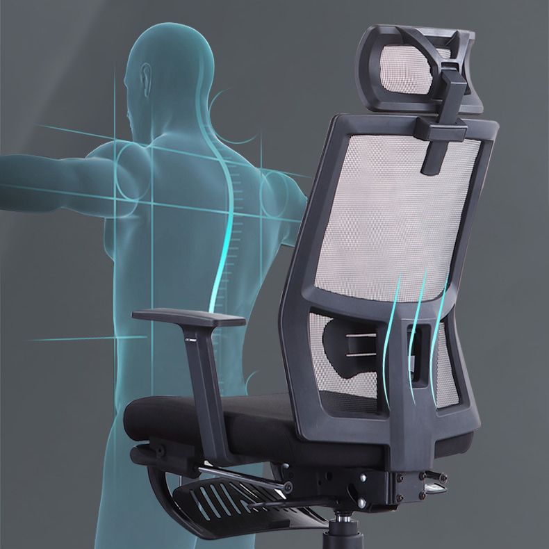 Modern Office Chair Fixed Arms Adjustable Seat Height Desk Chair with Wheels Clearhalo 'furn' 'furn_office_chair' 'Furniture' 'Office Chairs' 'Office Furniture' 'office_chair' 1200x1200_427cd96c-1bda-4346-bd6e-8cd92b961265