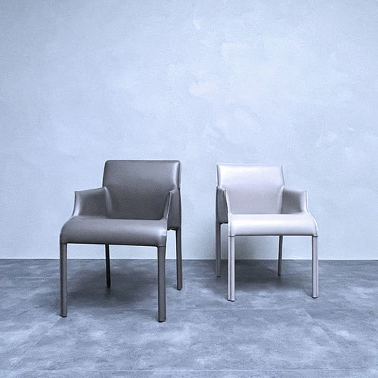 Contemporary Faux Leather Guest Chair Upholstered Dining Arm Chair