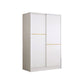 Contemporary White Wood Frame Wardrobe Freestanding Wardrobe with Soft Close Doors