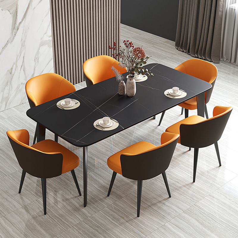 Contemporary 1/2/5/7 Pieces Dining Set Sintered Stone Dining Table Clearhalo 'Dining Room Sets' 'Dining Tables & Seating' 'dining_room_set' 'furn' 'furn_dining_room_set' 'Furniture' 'furniture_dining_room_set' 'Kitchen & Dining Furniture' 'kitchen&dining_furn' 'kitchen' 1200x1200_4280edc7-ec95-4592-ad6b-18447af66441