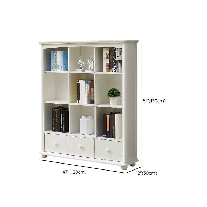 Contemporary Closed Back Bookshelf Standard Wooden Bookcase with Shelves