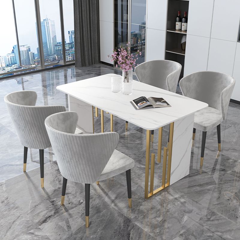 Luxury 1/2/5/7 Pieces Dining Set Sintered Stone Rectangle Dining Table Set with Chairs Clearhalo 'Dining Room Sets' 'Dining Tables & Seating' 'dining_room_set' 'furn' 'furn_dining_room_set' 'Furniture' 'furniture_dining_room_set' 'Kitchen & Dining Furniture' 'kitchen&dining_furn' 'kitchen' 1200x1200_42819201-ff1a-45ba-ac52-0d42a4e57f2b