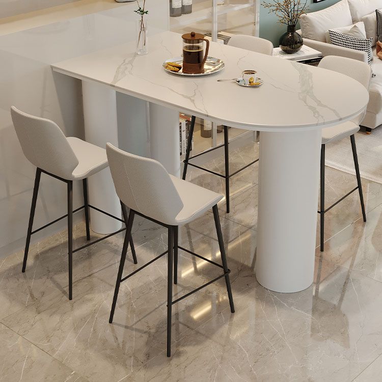White Stone Top Counter Set Modern 1/2/5 Pieces Indoor Bar Stool and Table Set Clearhalo 'Bar Furniture' 'furn' 'furn_home_bar_bar_sets' 'Furniture' 'Home Bars & Bar Sets' 'home_bar_bar_sets' 'Kitchen & Dining Furniture' 1200x1200_4281afb0-1454-4f84-8f51-d717200655bf