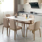 Mid-Century Dining Table with Brown Wood Frame Stone Top Dinette Table Clearhalo 'Dining Tables & Seating' 'Dining Tables' 'dining_table' 'furn' 'furn_dining_table' 'Furniture' 'Kitchen & Dining Furniture' 1200x1200_4282affc-f5da-4c49-85f6-fbb655432e90