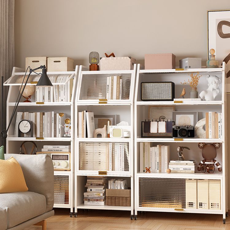 13.78"W Bookshelf Contemporary Style Bookcase for Home Study Room with Casters Clearhalo 'Bookcases' 'furn' 'furn_bookcases' 'Furniture' 'Office Furniture' 1200x1200_4284835a-4ac0-4064-b44e-925dc23c57cb