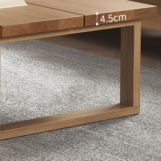 Sled Natural Coffee Table Set Rectangle Solid Wood Coffee Table