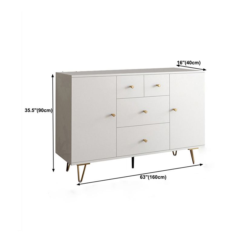 Modern Accent Chest Rectangle Accent Cabinet with Drawers in White Clearhalo 'Cabinets & Chests' 'cabinets_chests' 'furn' 'furn_cabinets_chests' 'Furniture' 'Living Room Furniture' 1200x1200_4286d951-39a2-4535-b189-c7603bc77a1a
